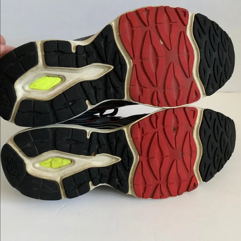 New Balance Gray Athletic Shoes with Red-Accented Laces